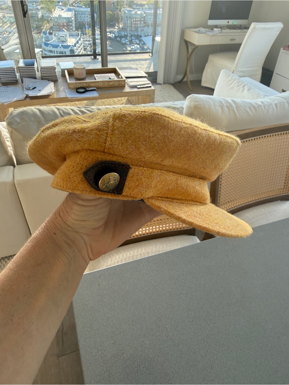 J Crew wool cap.  Mustard color. M/L